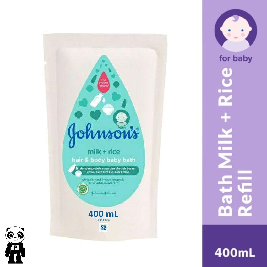 Jual Johnson Milk + Rice Hair & Body Baby Bath 400ml Sabun & Shampoo