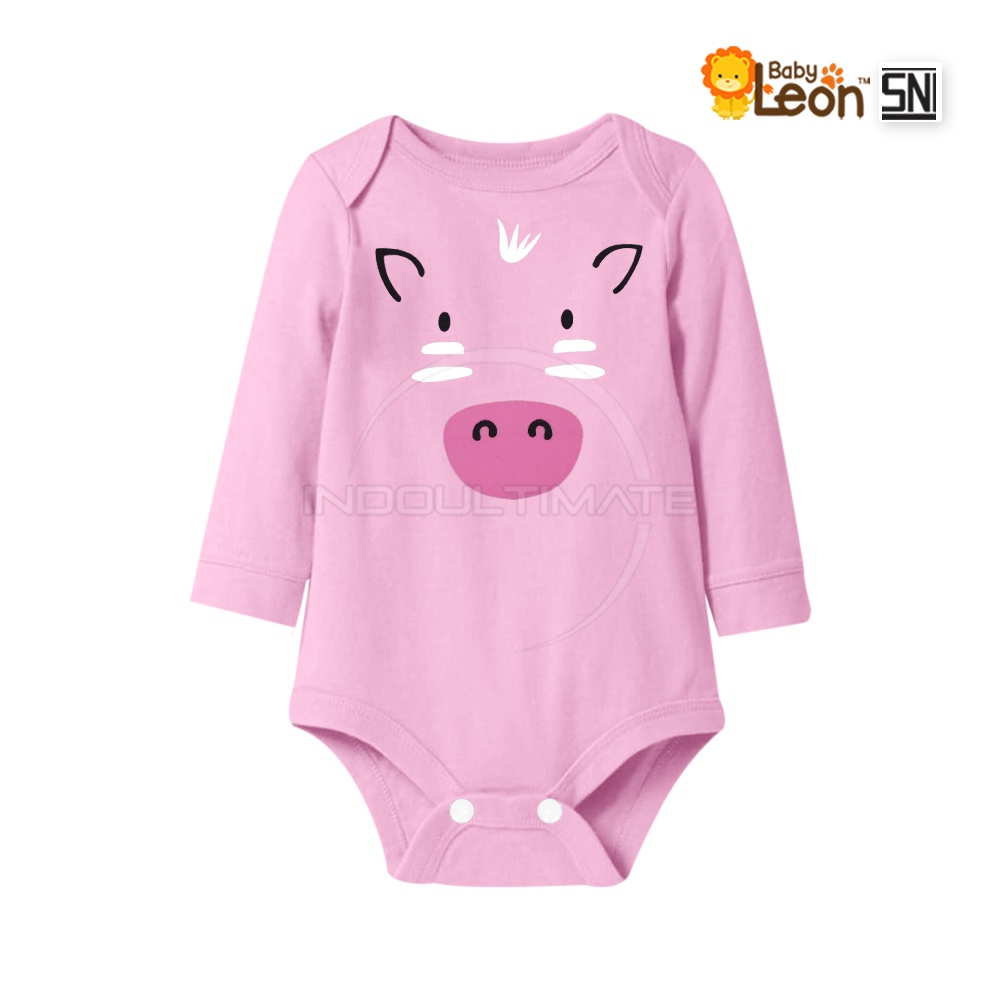 Jumpsuit Bayi Jumper Bayi BABY LEON  Seri Animal Face Laki Laki Perempuan Lengan Panjang BC-025SK  Jumpsuit Anak Balita Baby BodySuit Baju Bayi baru Lahir Perlengkapan Bayi Baru Lahir