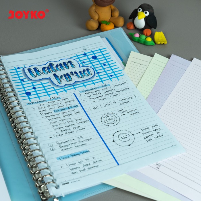

kertas- loose leaf color isi kertas file binder warna joyko b5 - 102co green -kertas.