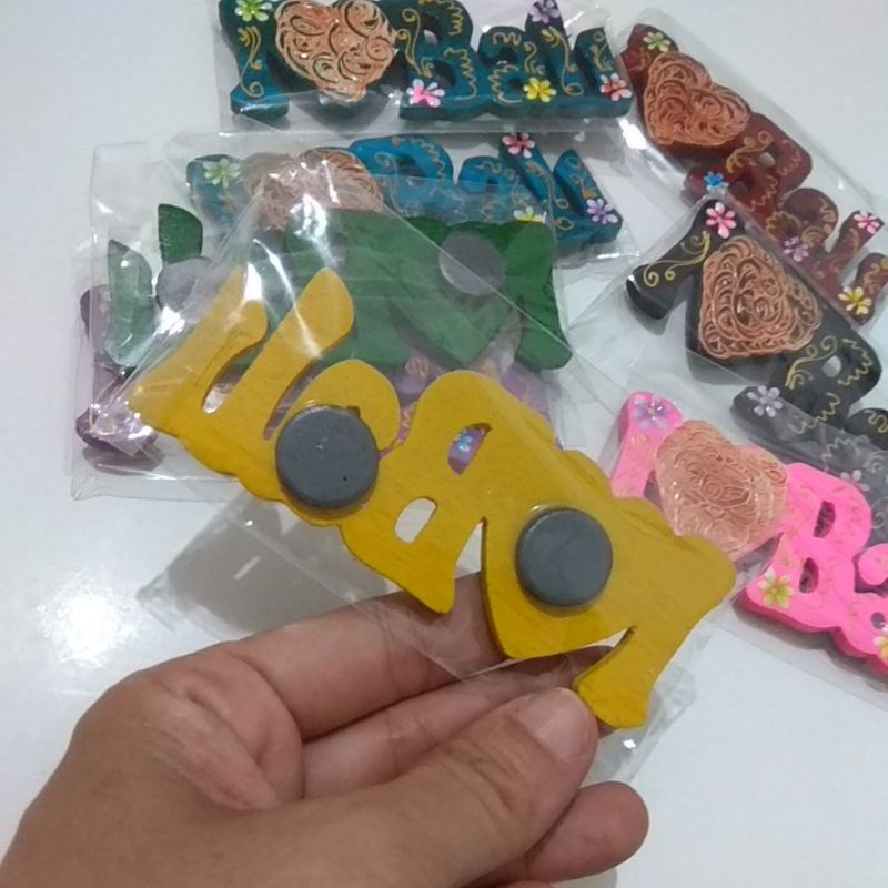 magnet tempelan kulkas oleh oleh bali magnet kayu ILOVEBALI