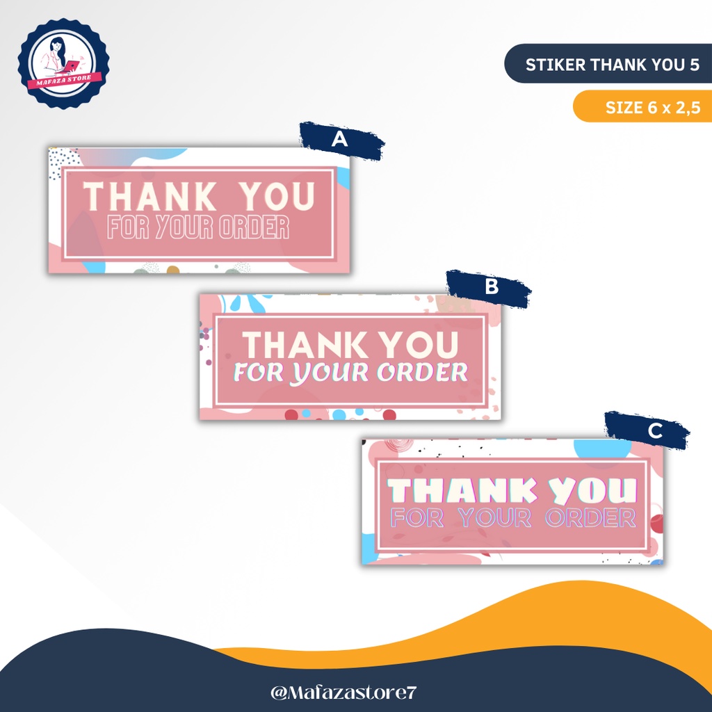 

Stiker Thank You / Stiker Terima kasih /Sticker ucapan / Label thank you