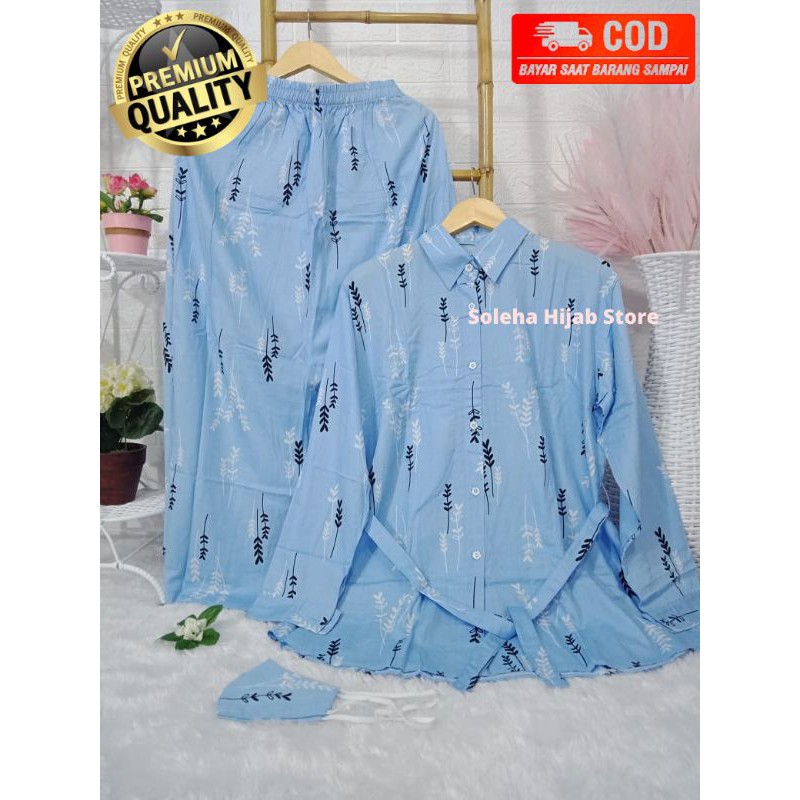 ONE SET ROK SETELAN KATUN RAYON PREMIUM SETELAN ROK PIYAMA RAYON ONE SET ROK PREMIUM WANITA KEKINIAN