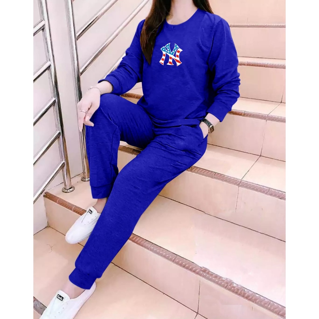 bisa COD / AFOLATO - STELAN GIRL NY AMERIKA / atasan lengan panjang / celana panjang / satu pasang/ fashion WANITA terbaru / terlaris
