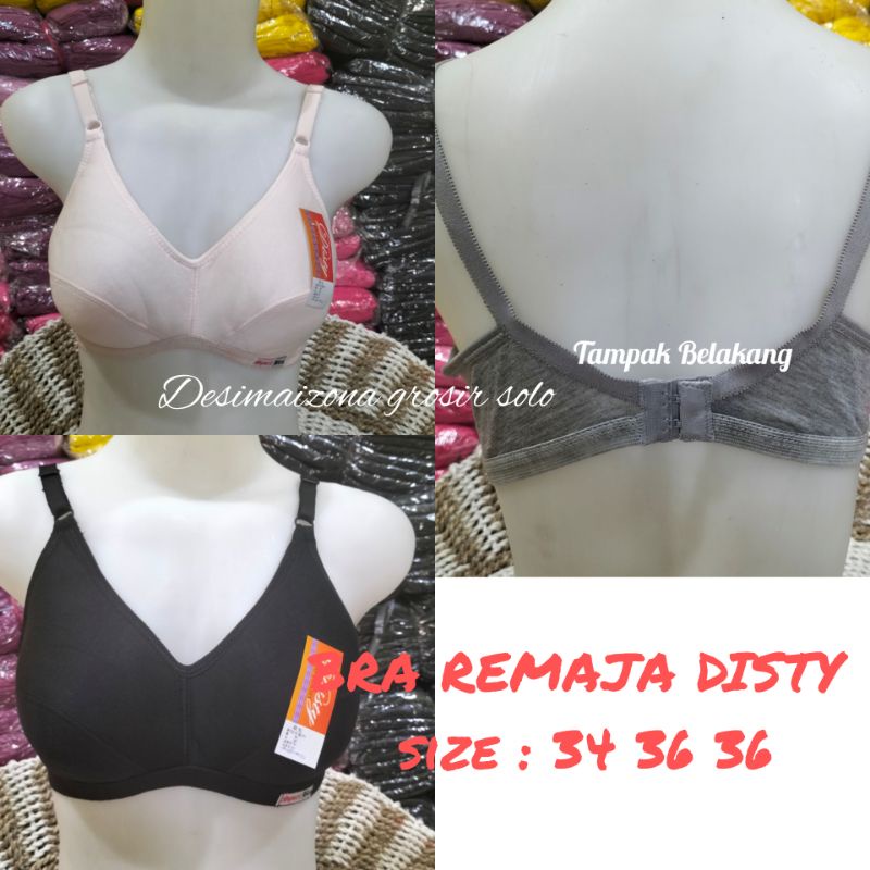 BRA REMAJA DISTY BUSA TIPIS TANPA KAWAT,Size:34,36,38