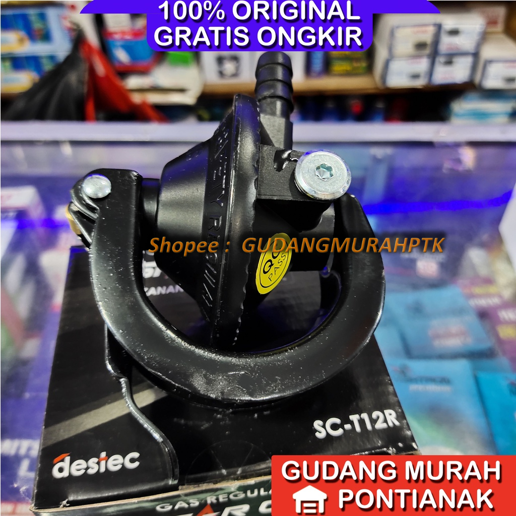 Starcam regulator tekanan rendah SC 23S /kepala gas Starcam /cekak tanpa meteran black edition