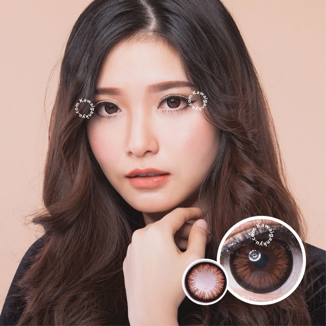 KawaiGankyu softlens - Princess almond brown (1botol)