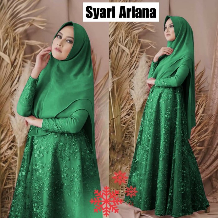 DRESS SYARI ARIANA COCOK UNTUK LEBARAN | BIG SALE RAMADHAN | OOTD KONDANGAN OOTD LEBARAN GAUN MUSLIM