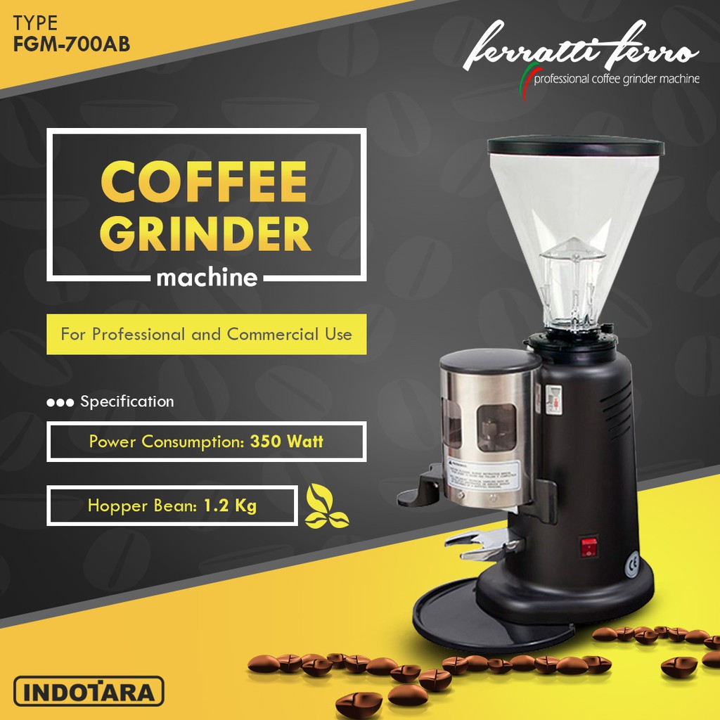 Coffee Grinder Machine  Alat Penggiling Kopi Ferratti Ferro FGM700AB