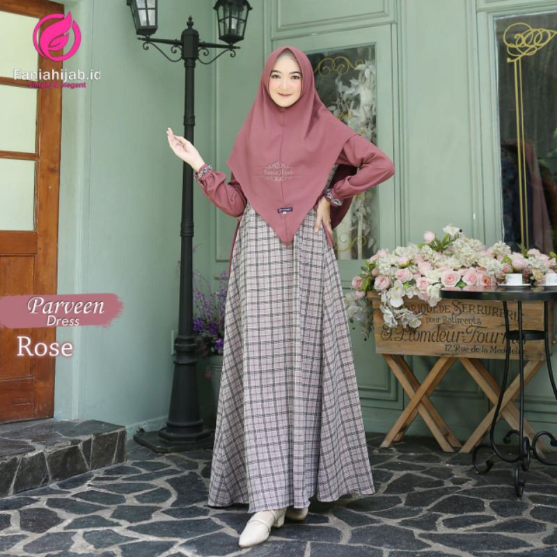 PARVEEN DRESS by Fania Hijab | Dress Nyaman dipakai, Nyess, Support Busui