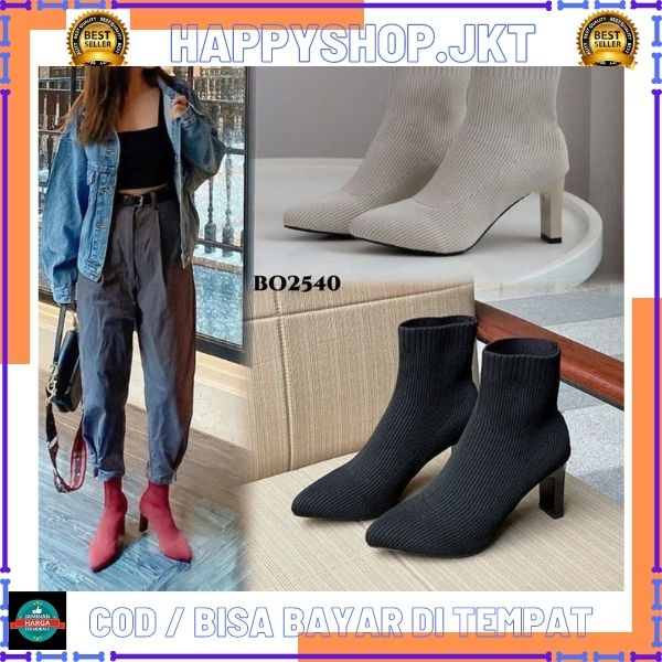 HS /  Sepatu Boots Wanita Fashion heel korea Import 239