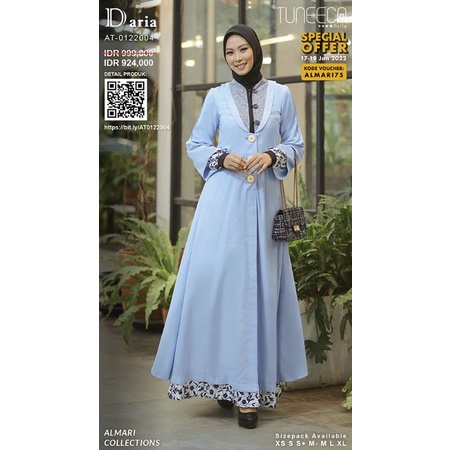 Almari Tuneeca AT-0122004 ARTEMISIA Diskon Sale Promo Gamis Long Dress