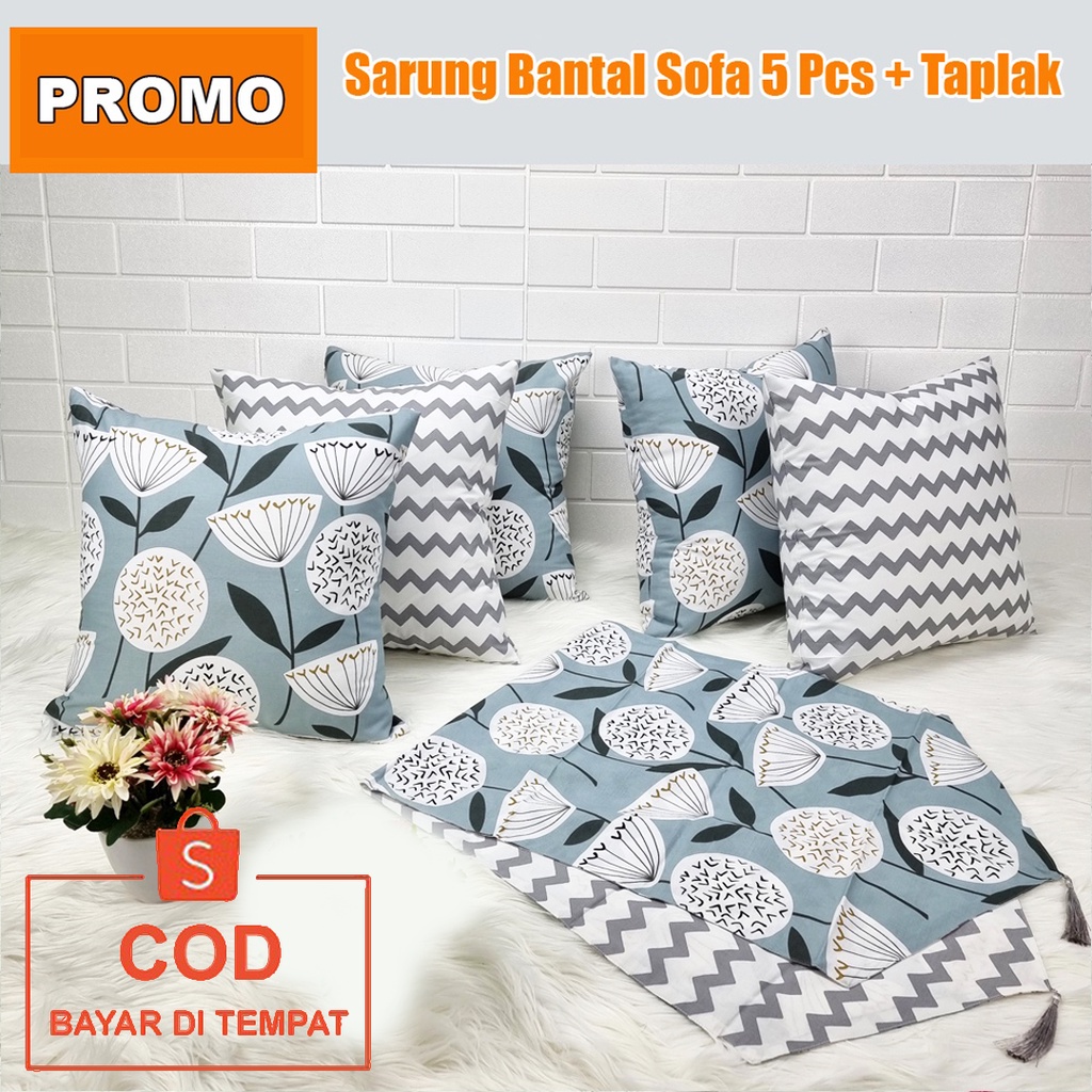 ✅COD Grosir (Isi 6 Pcs) Sarung Bantal Kursi Set Plus Taplak Meja Kain Mewah Home Decor Dekor Dekorasi Sofa Bed Sofabed Minimalis Hiasan Ruang Tamu Perlengkapan Rumah