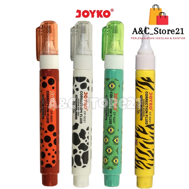 

Tip Ex Pen Joyko CF-S221 Tipe X Fluid Metal Tip / Tip-Ex Cair Panjang CF S221 Mata Besi