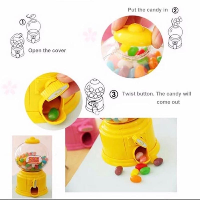 MOMBABY1 Kado mainan anak Candy Machine bulat / Mainan mesin permen anak