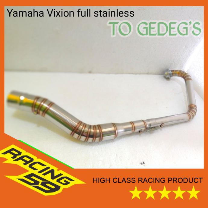 leher knalpot racing YAMAHA VIXION OLD NEW ADVANCE Stainless murah COD
