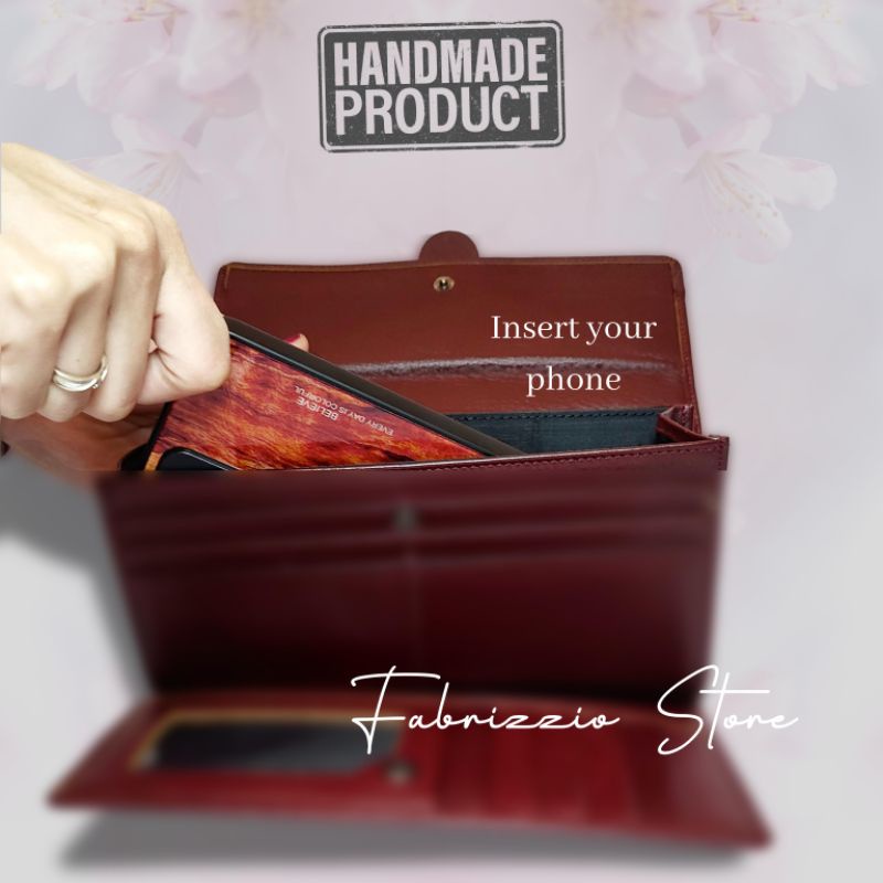 dompet besar wanita hp kulit ayunda wallet