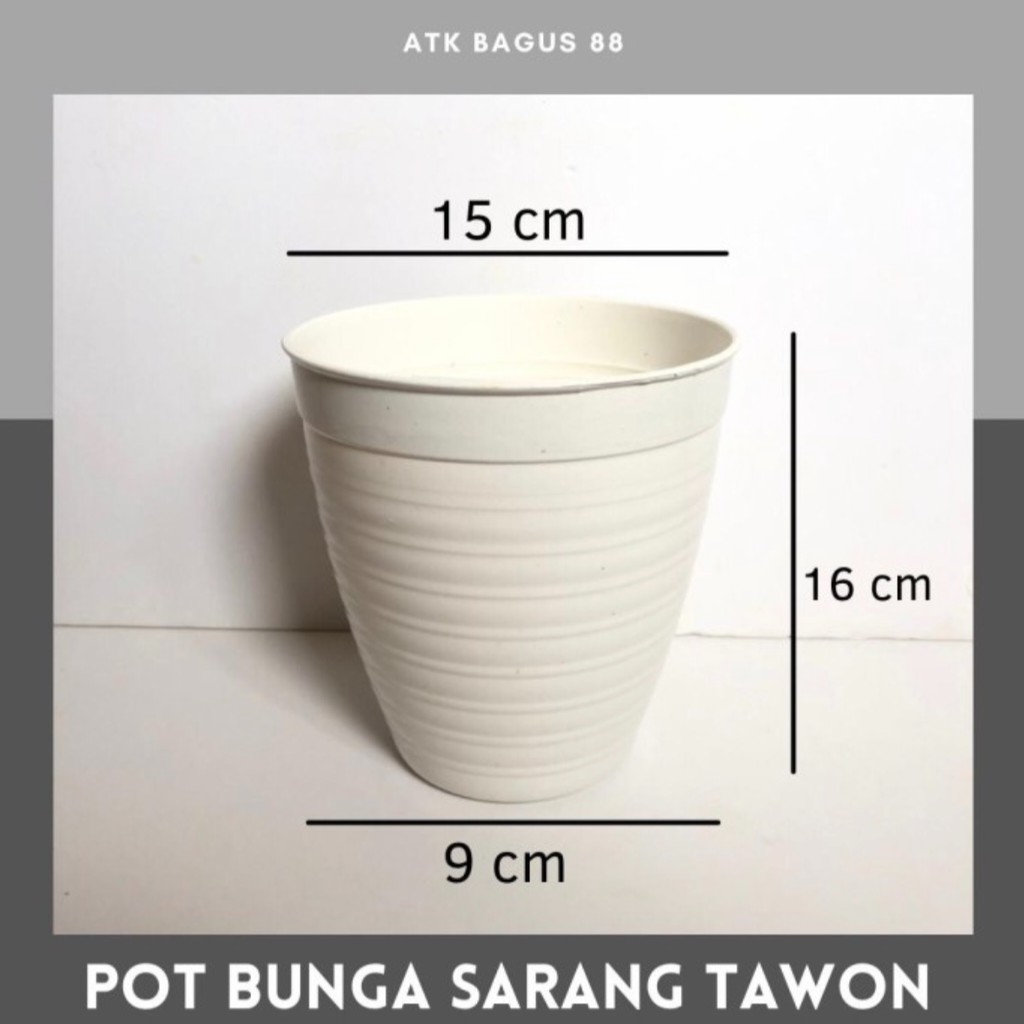 1pcs POT BUNGA SARANG TAWON GLOSSY WARNA