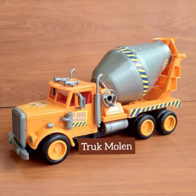 Mainan Truk Molen Kontruksi Anak Edukatif - Mobil Mixer Truck Edukatif