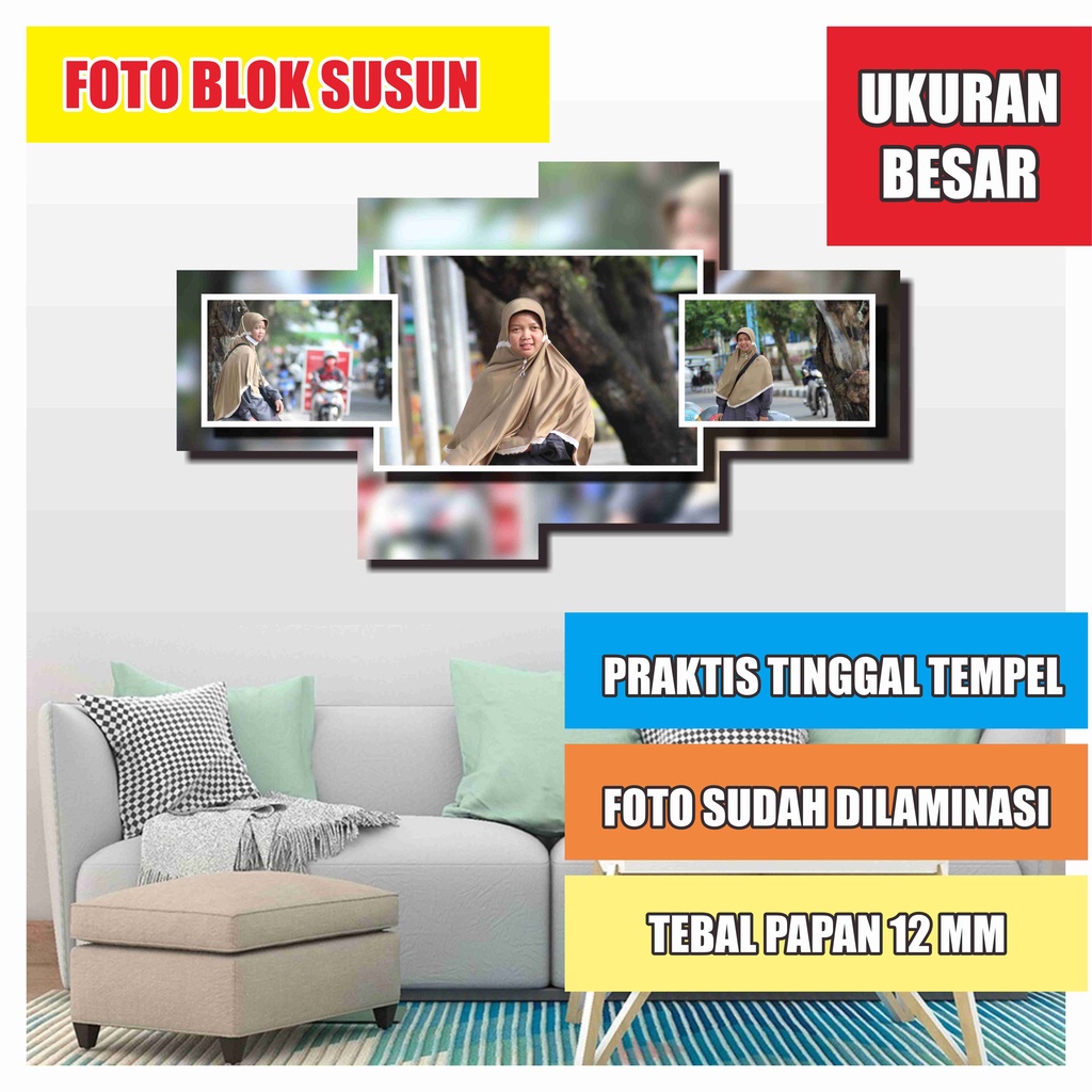 FOTO BLOK KAYU SUSUN BESAR | COCOK UNTUK KADO PERNIKAHAN, KADO WISUDA DAN LAINNYA