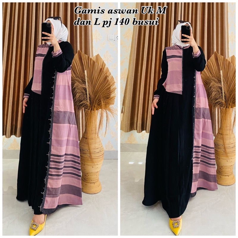 gamis aswan busui / gamis terbaru  /hikmat kw / zulfa / nazwa / gamis original