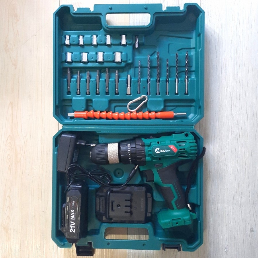 Mesin Bor Cordless Drill Mailtank SH-215 Bor Baterai SH 215 21V 13mm