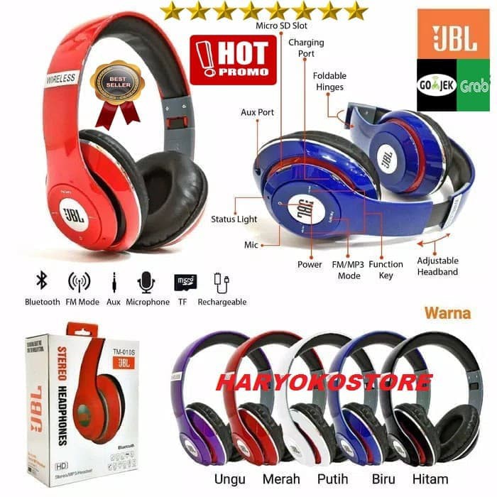 Headphone Bluetooth Jbl Tm-010s Headset Oem Stereo
