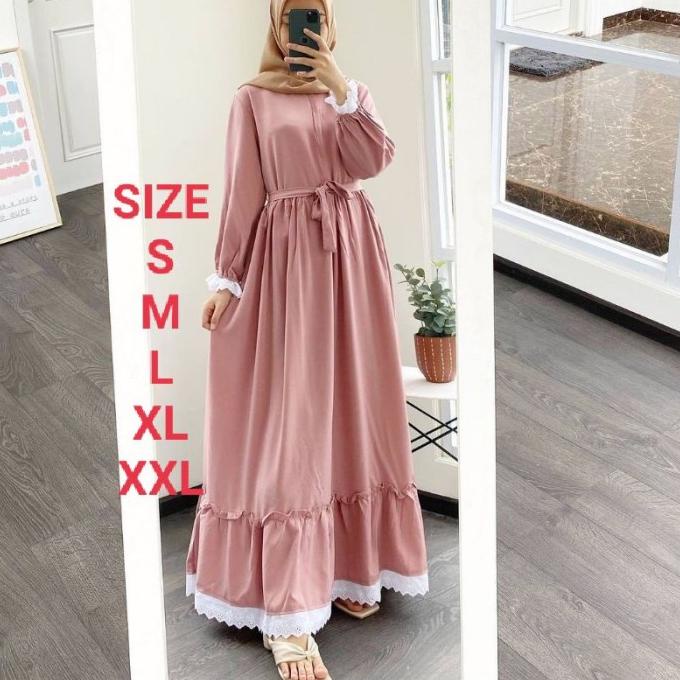 COD Promo TRAND Baju Gamis Wanita Terbaru Kekinian 2021 Baju Gamis Remaja