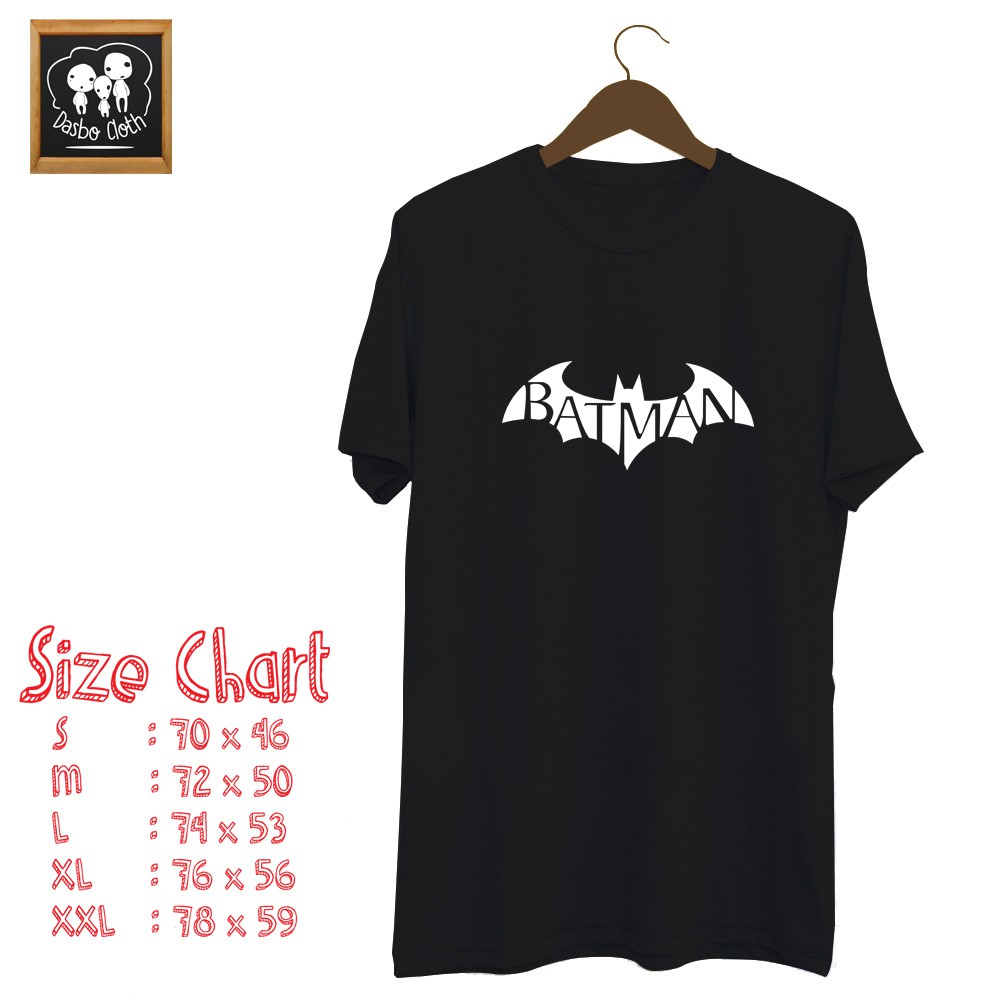 kaos distro superherro Batman cotton 30s 7 varian warna