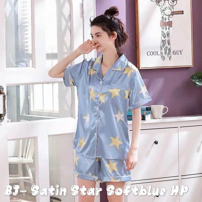 baju tidur wanita / pajamas satin hp / piyama hp import / baju bobo