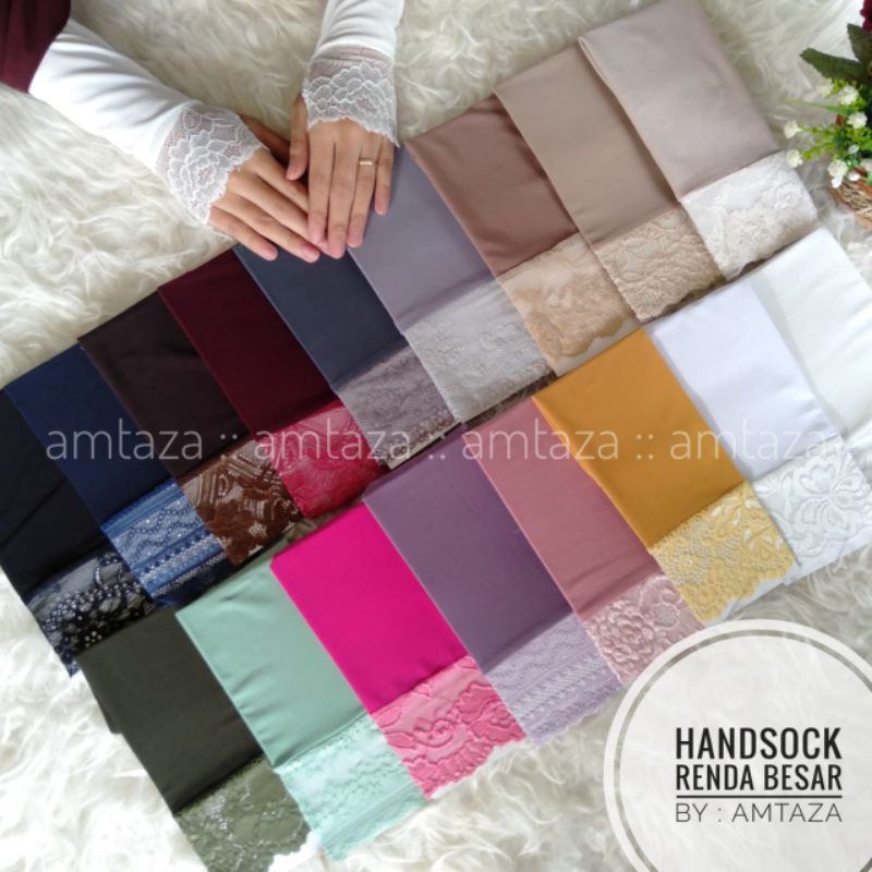 [BISA COD] Handsock jempol renda besar Premium by Amtaza | handsock jempol renda amtaza | manset jempol renda besar amtaza