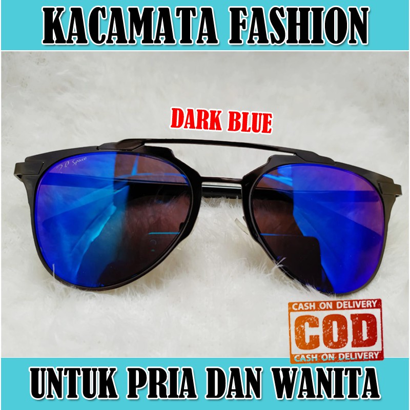 Kacamata Hitam Wanita Pria Fashion Korea Sunglasses Unisex Lens Mirorr Multicolor Kaca mata Gaya