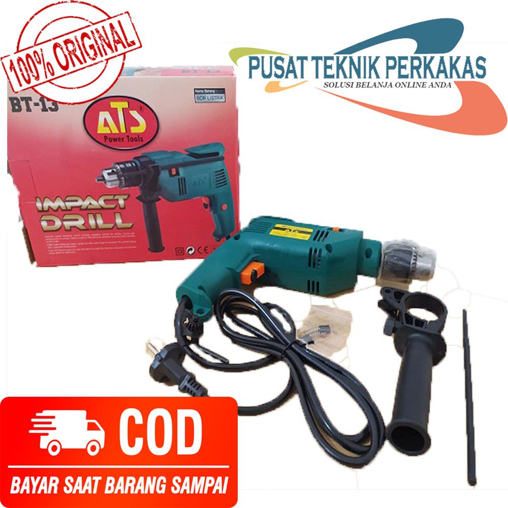 MESIN BOR ATS 13 MM BT-13 HARGA TERMURAH - ATS MESIN BOR TEMBOK 13MM Reversible Bolak Balik