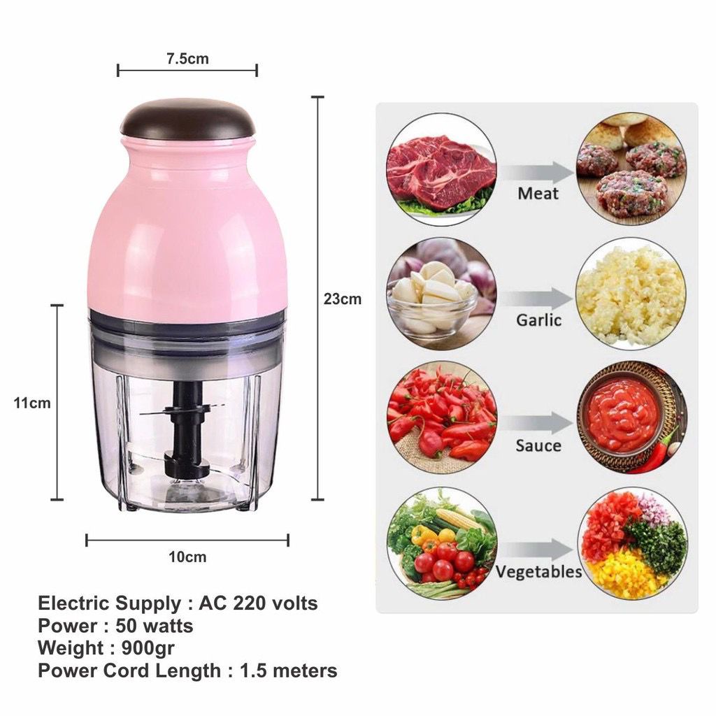 Blender Portable mini Kapsul cutter Quatre /Blender Multifungsi Penggiling Daging Sayur &amp; Buah 3 in 1