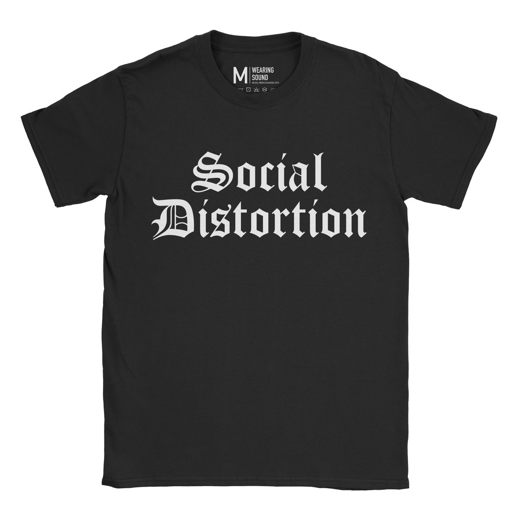 Baju Kaos Band Social Distortion Logo Black