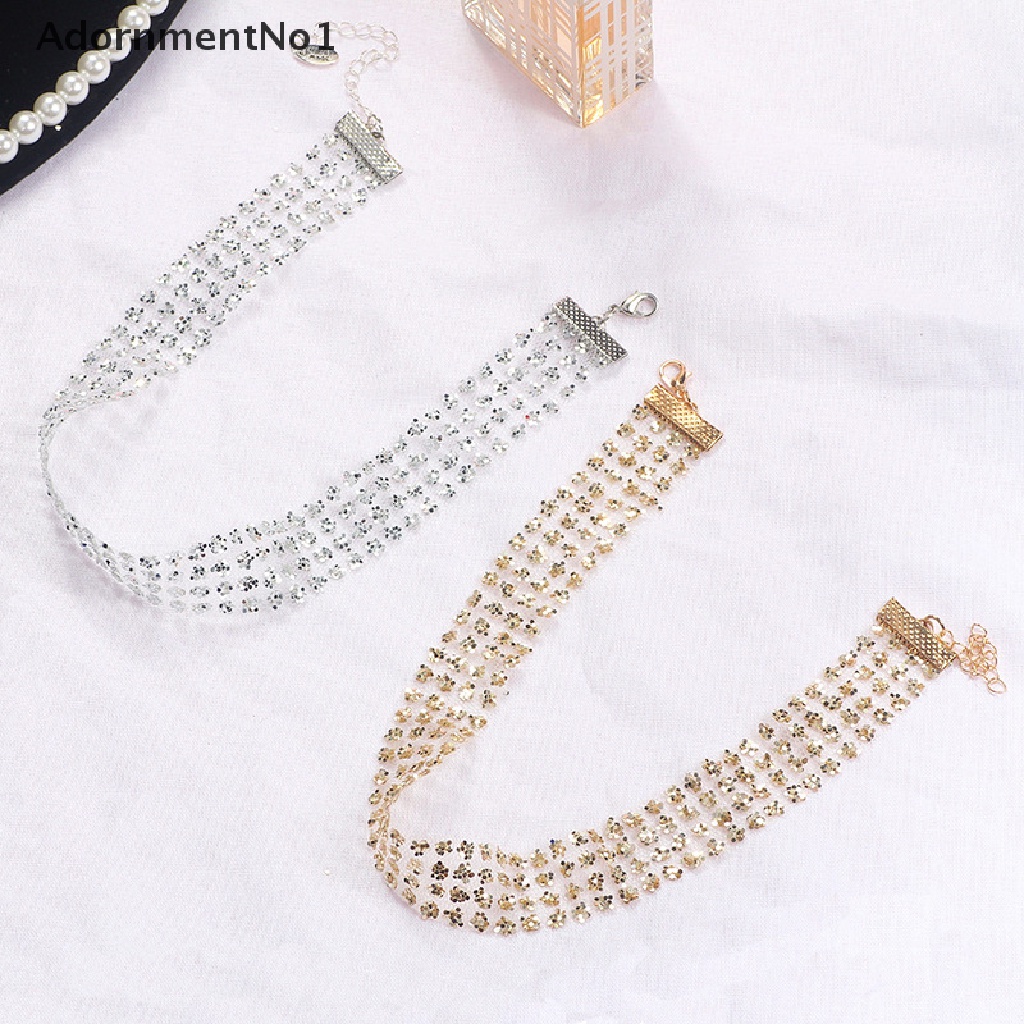 (AdornmentNo1) Kalung Choker Sequin Sexy Untuk Wanita