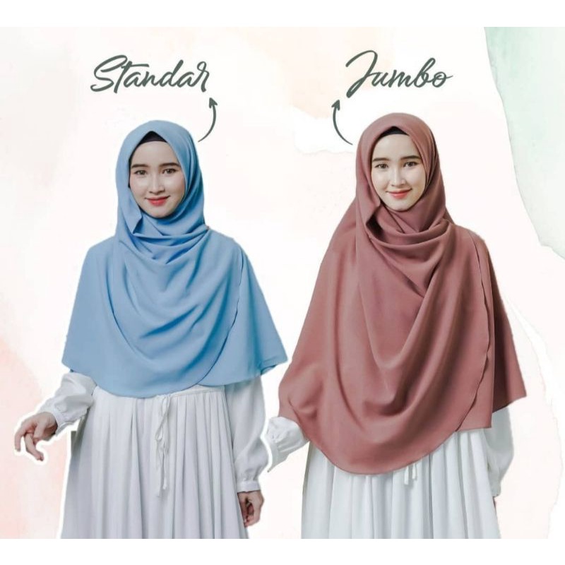 Jasmine Curve Jilbab Segi Empat Oval Hijab Square Ovale Hijab Oval Syari