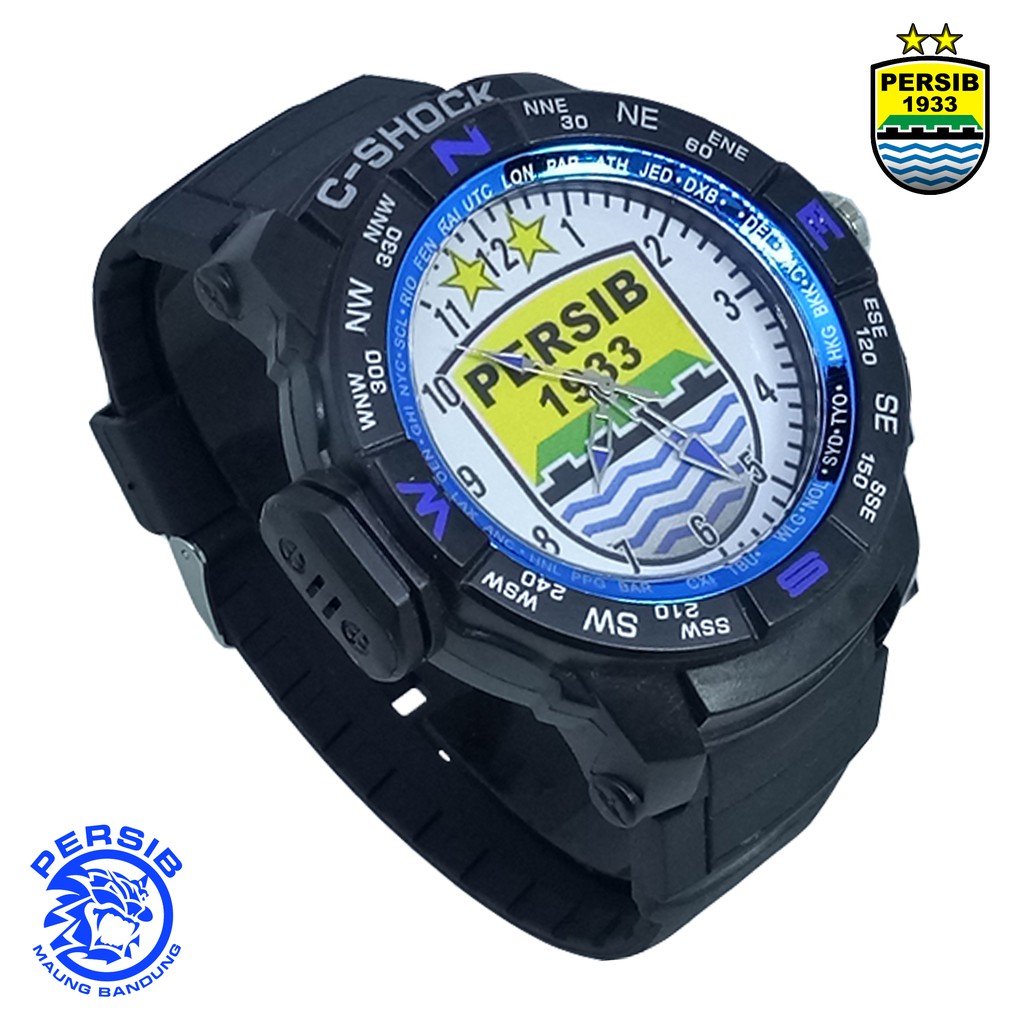 Jam Tangan QnQ Persib Outdoor List Biru