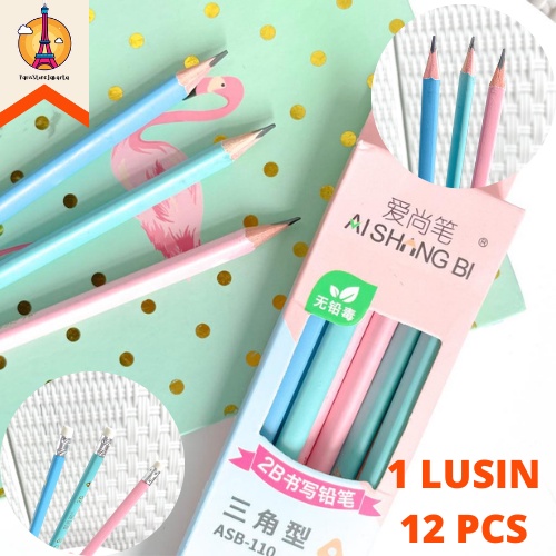 

Pensil 2b Aishing 1 Lusin isi 12 Pcs Pensil Kayu Warna Pastel Lucu Pensil Unik Alat Tulis Kantor Keperluan Sekolah ATK Murah Grosir