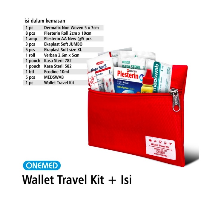 Wallet Travel Kit + Isi OneMed P3K Onemed