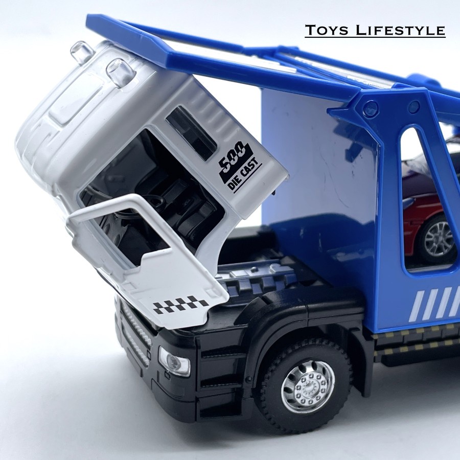 Mobil Truck MiniAuto Diecast City Vehicle Trailer Pengangkut Mobil