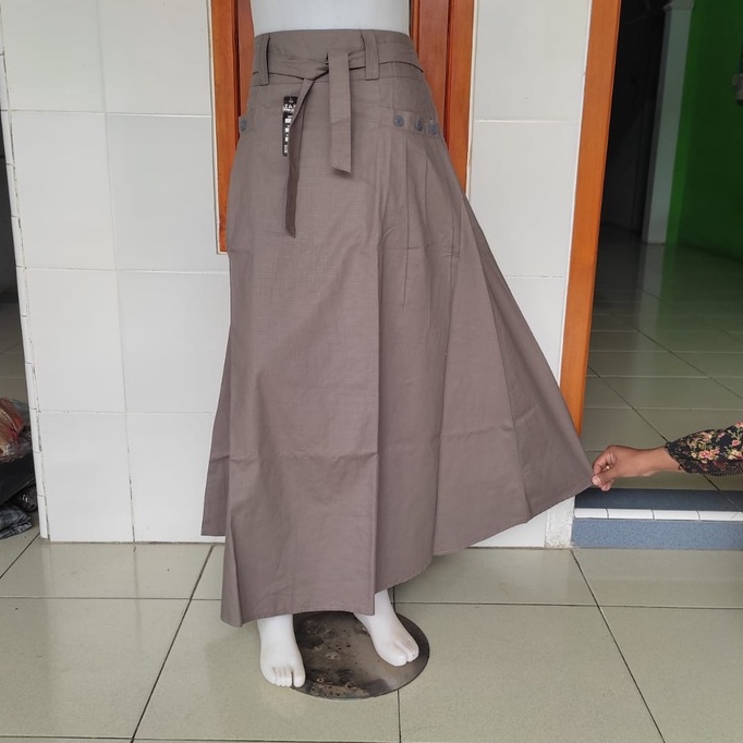 rok mayung lebar katun cigaret casual skirt