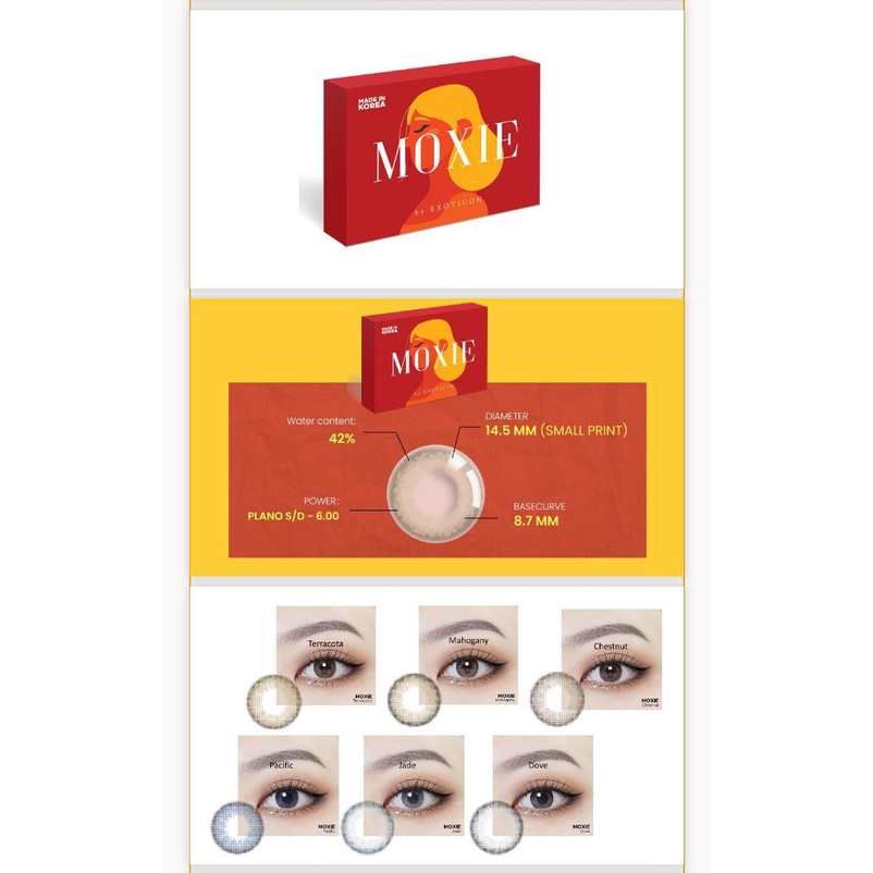 Soflens MOXIE NORMAL &amp; MINUS JADE PASIFIC (-0.50 s/d -6.00) EXOTICON BROWN GREY BLUE softlense / BS