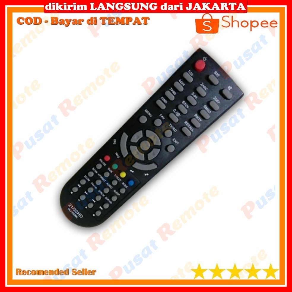 Barang Bagus Remote Remot Receiver Parabola TANAKA21/22 Nusantara HD/Sd Baru Gress Tanpa Setting COD