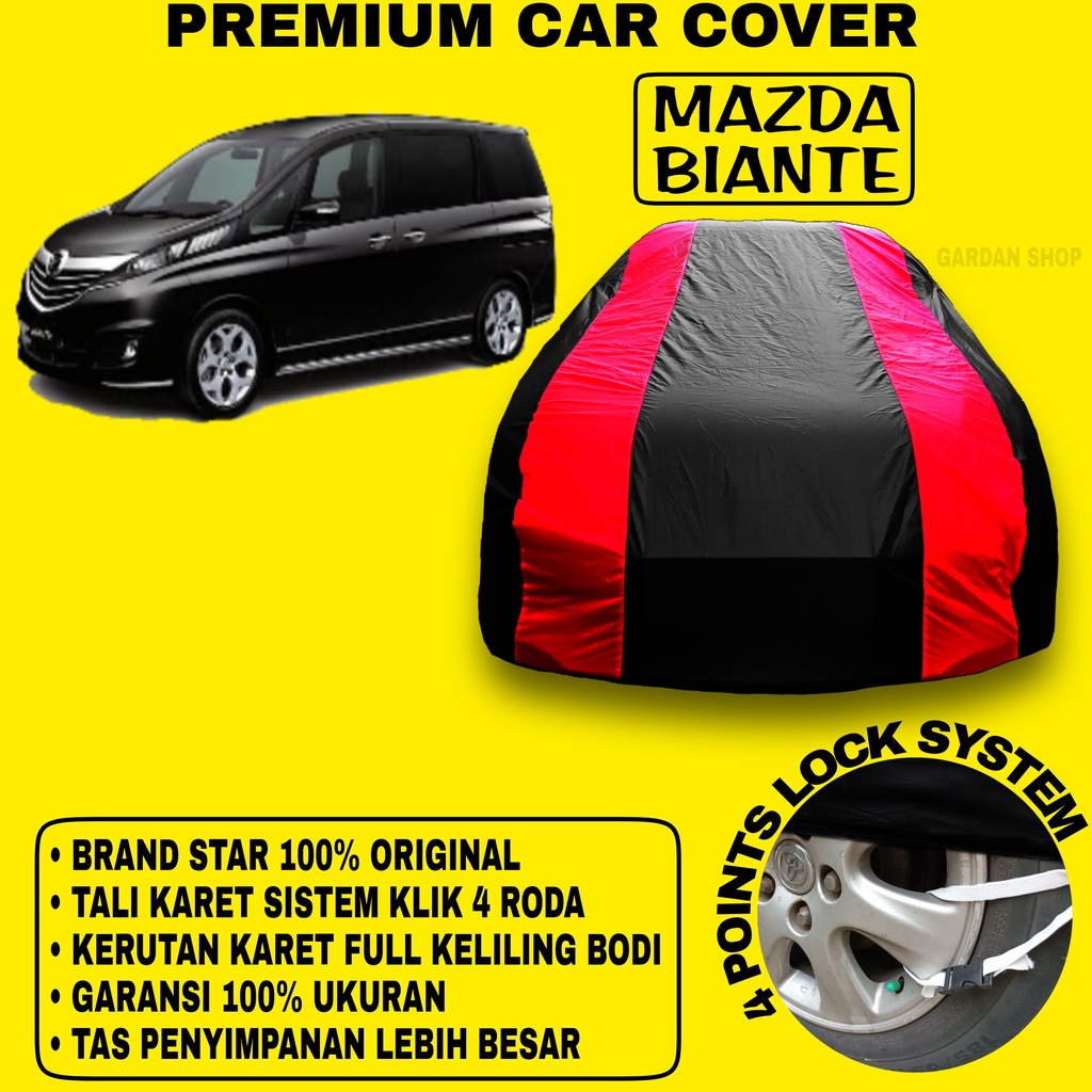 Body Cover MAZDA BIANTE Sarung MERAH Penutup Pelindung Bodi Mobil Biante Waterproof PREMIUM Cover