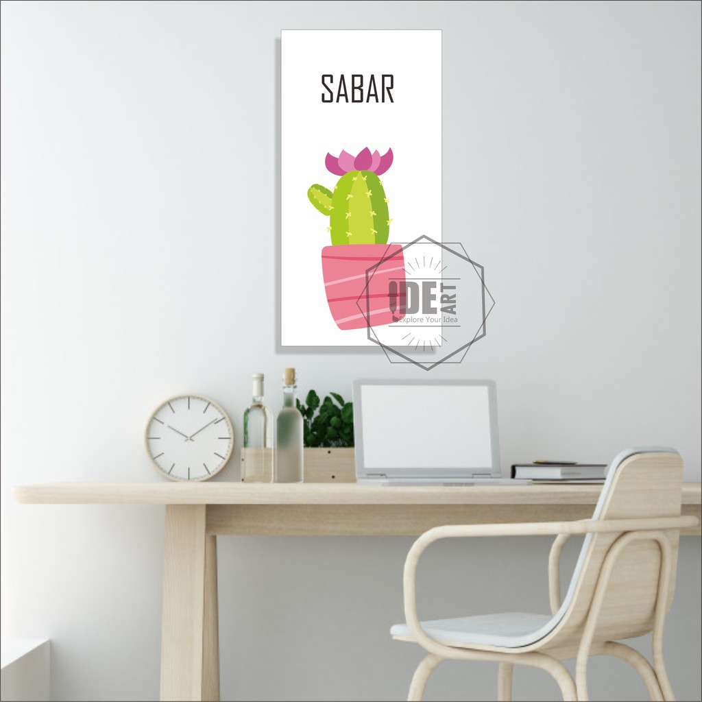 IDE335- Hiasan dinding Dekorasi rumah,kamar,ruang tamu Poster Kayu SABAR