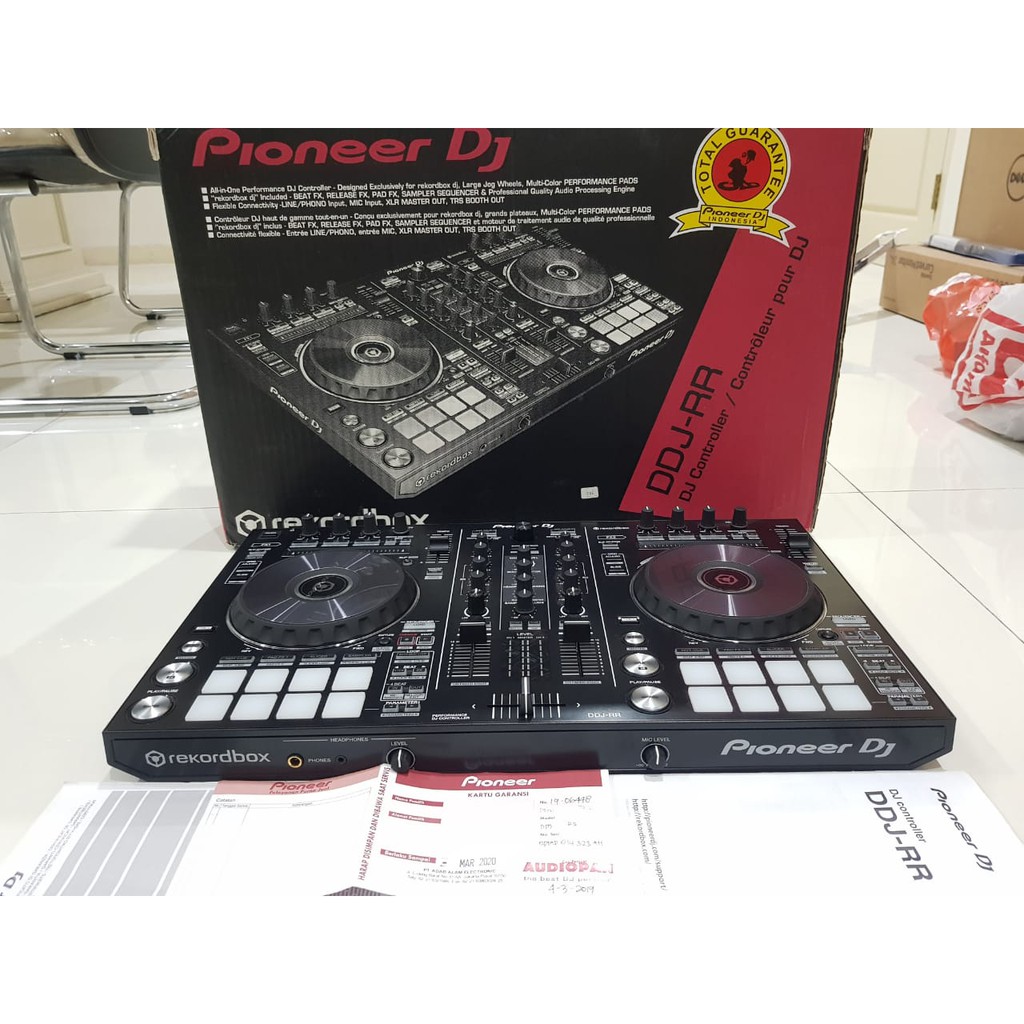 Alat DJ Pioneer DDJ RR Garansi Maret 2020, Lengkap Dus, Kartu Garansi & Kitab-Kitab Controller DJ