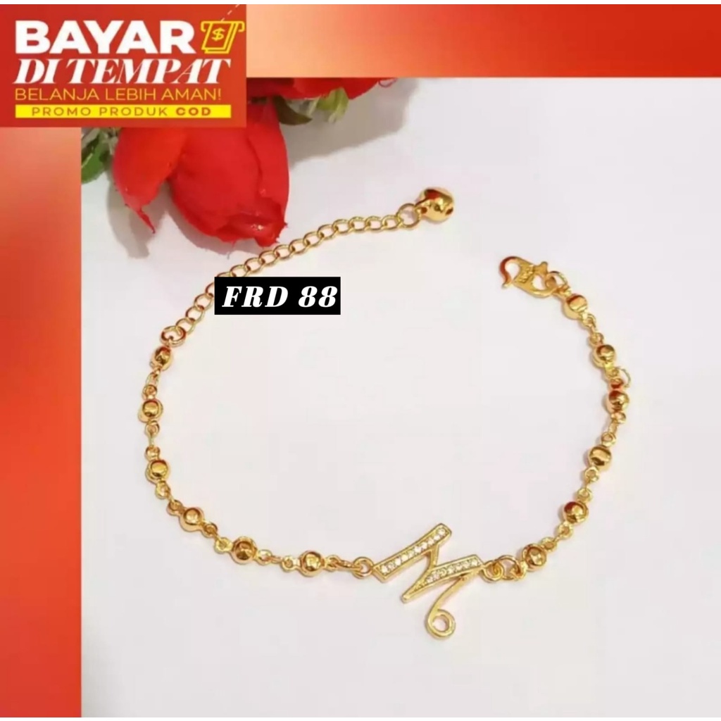 GELANG TANGAN HURUF  ALFABET A-Z MASA KINI/ACCESSORIES WANITA TERLARIS