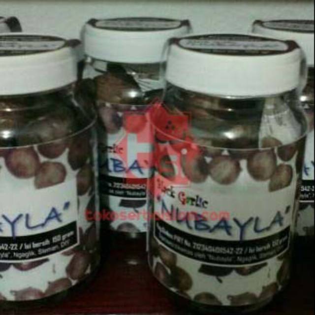 

Jual Bawang Lanang (black garlic) fermentasi Nubayla alami obat herbal