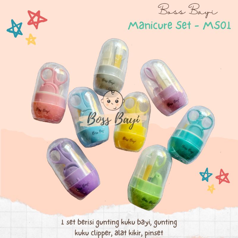 BOSS BAYI - Manicure Set MS01 / Set Gunting Kuku Bayi