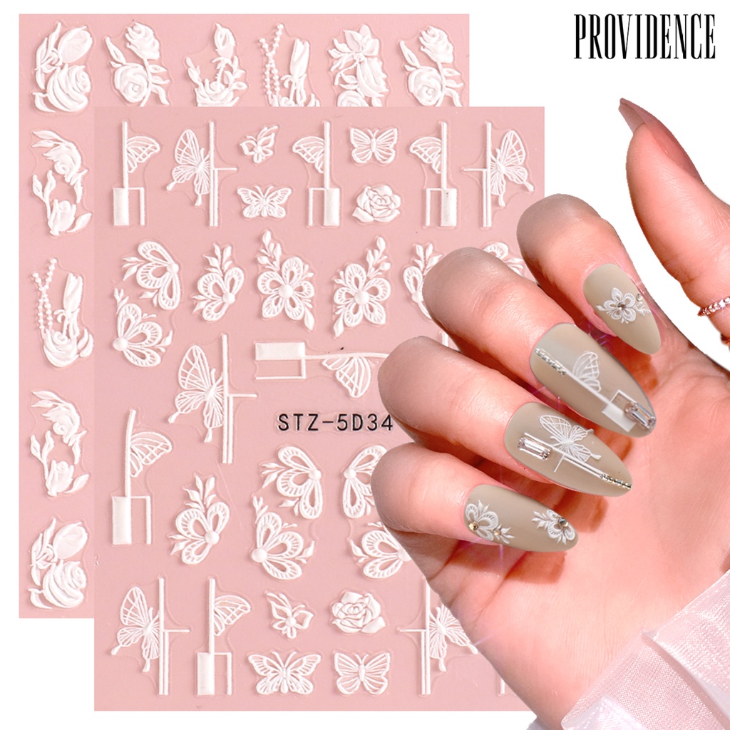 Providence Stiker Kuku DIY Motif Bunga Untuk Nail Art